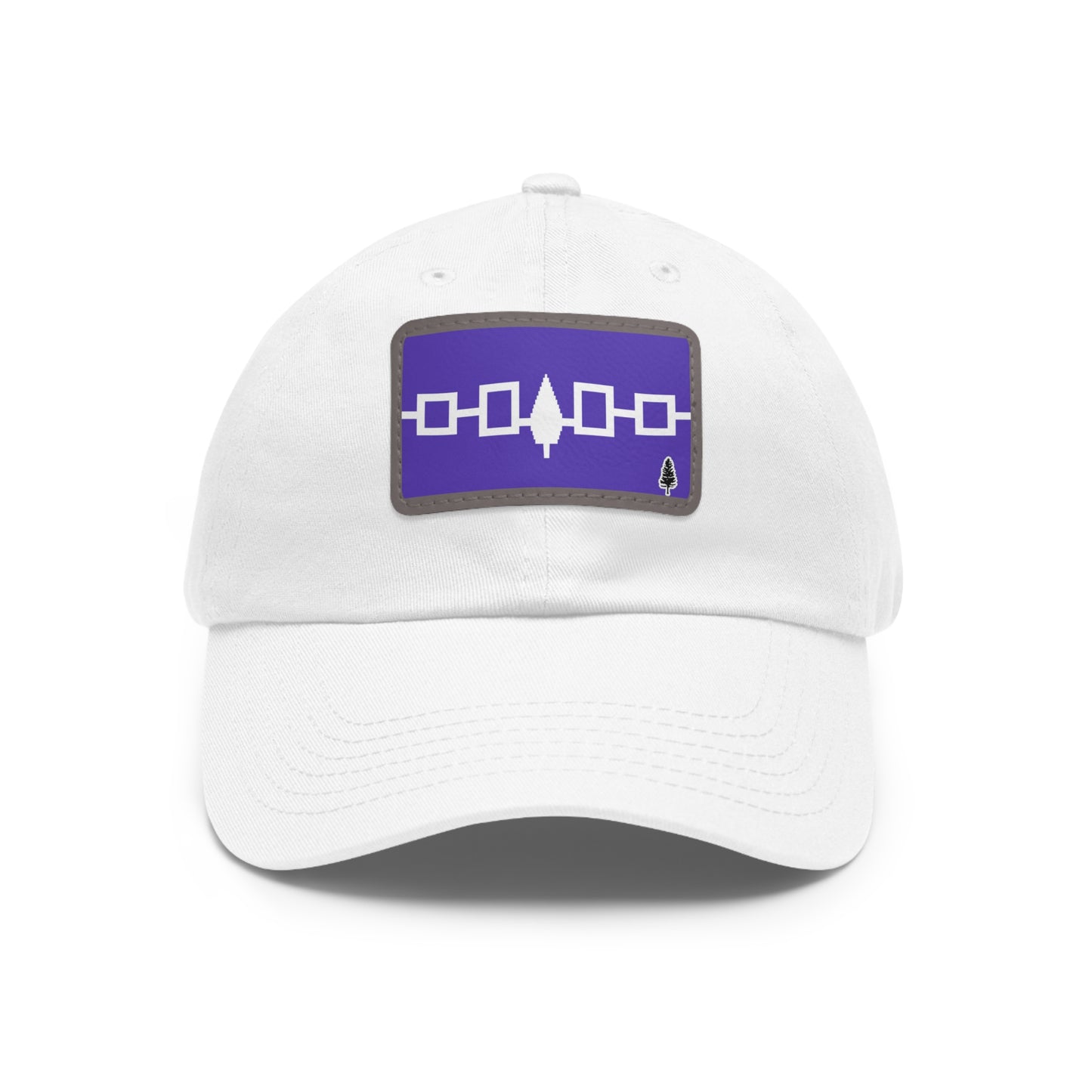 Iroquois Confederacy Dad Hat with Leather Patch (Rectangle)