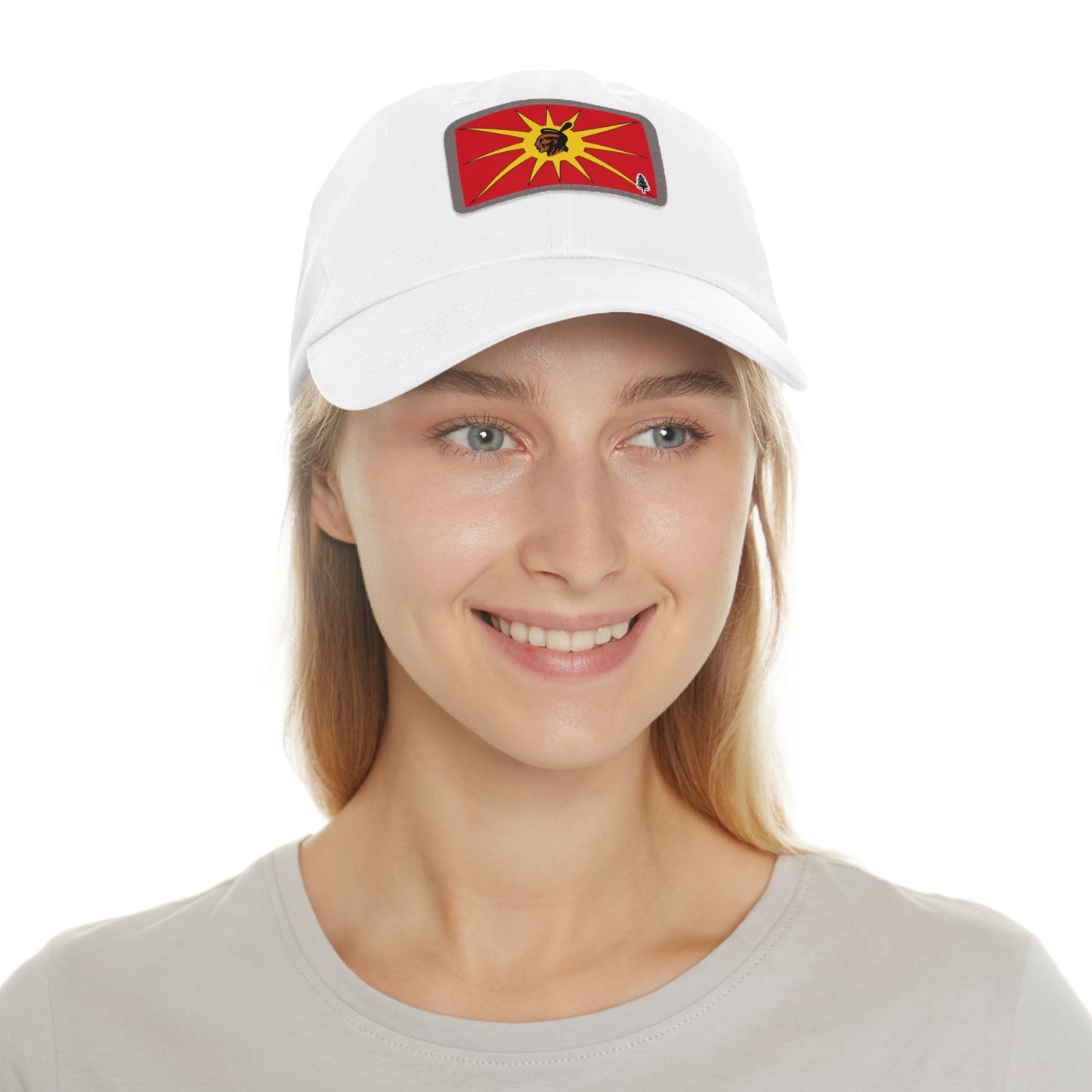 Warrior Dad Hat with Leather Patch (Rectangle)
