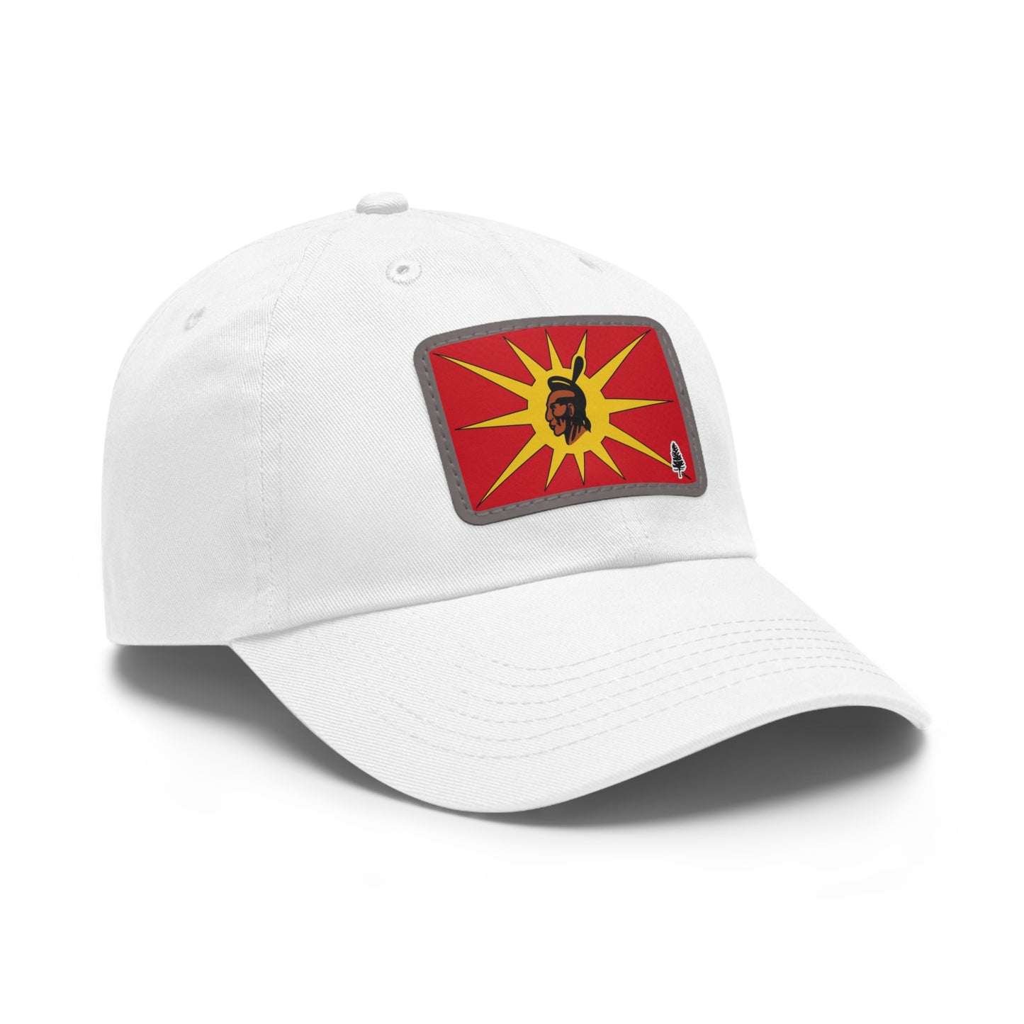 Warrior Dad Hat with Leather Patch (Rectangle)