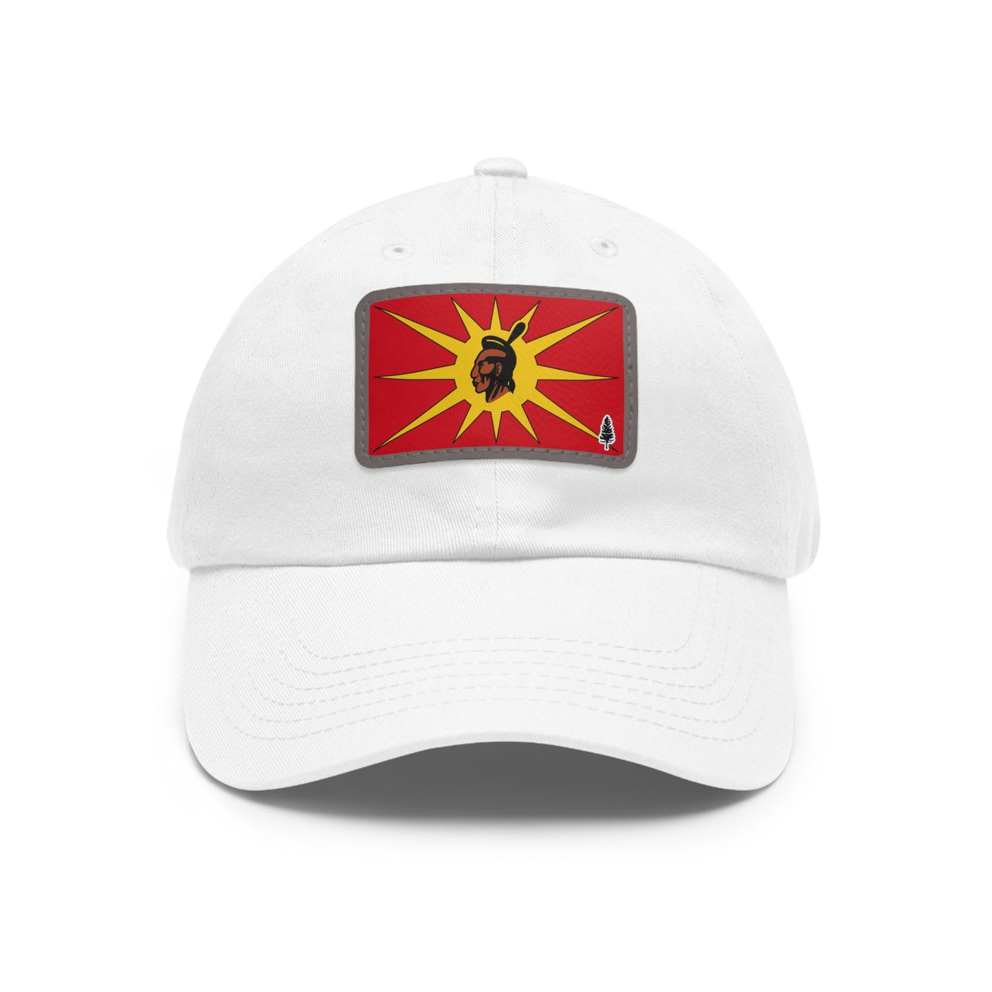 Warrior Dad Hat with Leather Patch (Rectangle)