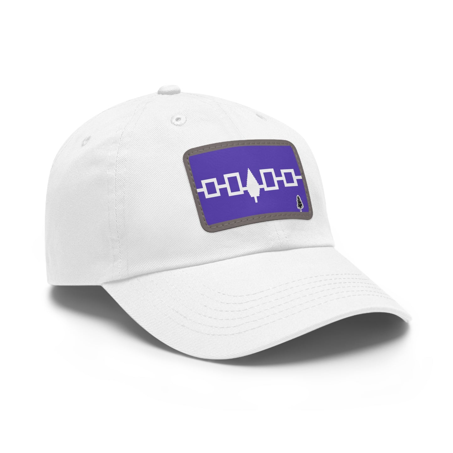 Iroquois Confederacy Dad Hat with Leather Patch (Rectangle)