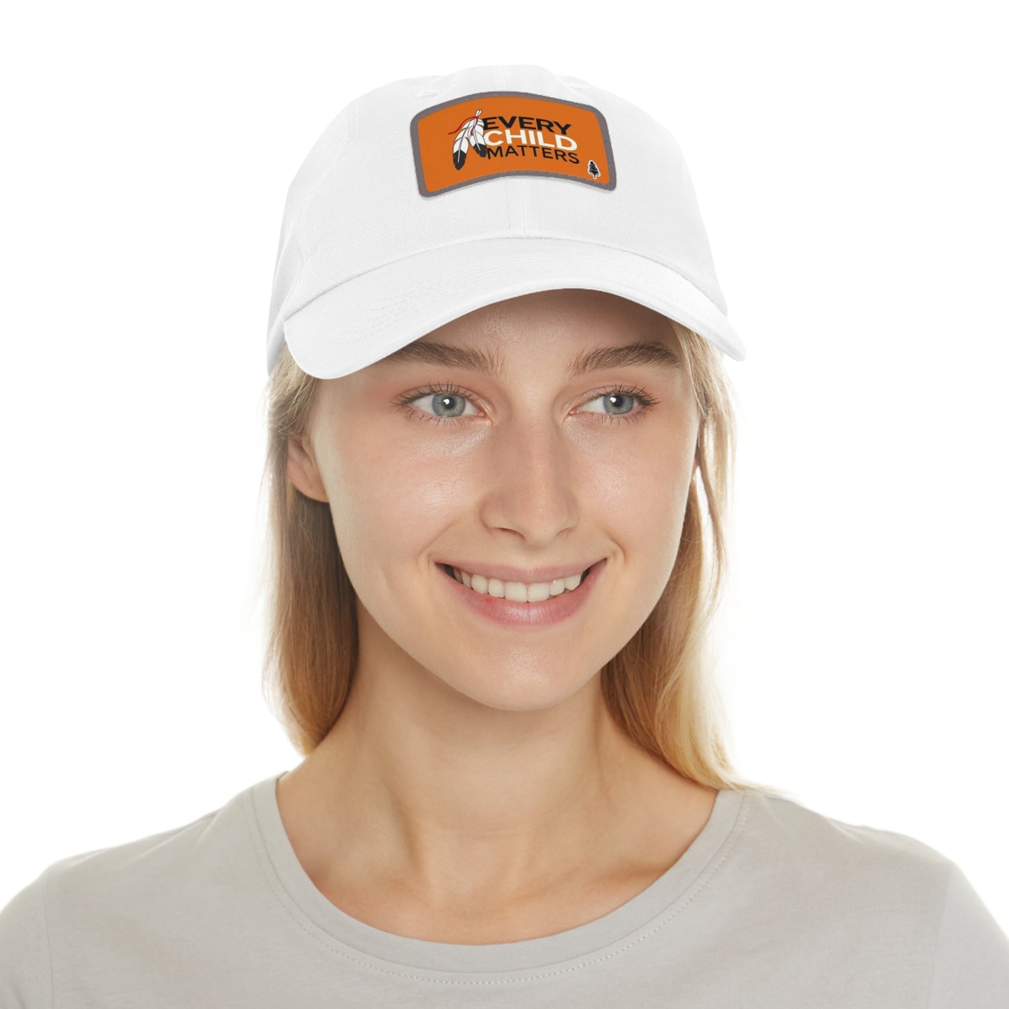 Every Child Matters Dad Hat with Leather Patch (Rectangle)